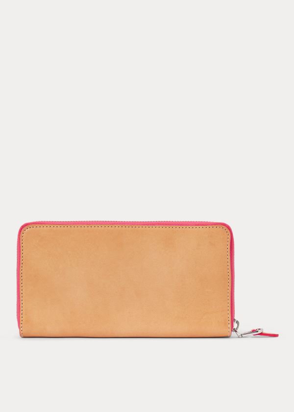 Women's Polo Ralph Lauren Leather Zip-Around Wallet | 327985VXG